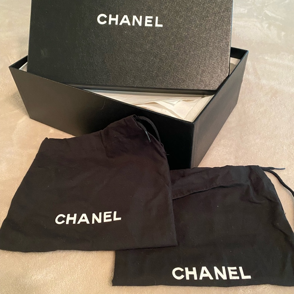 CHANEL Black Dust Bags with Box